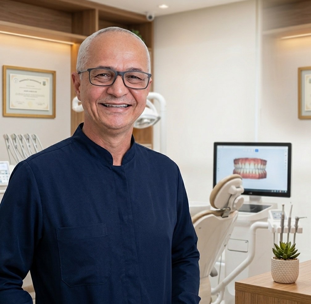 Dr. Raimundo Rocha no consultório Dentista